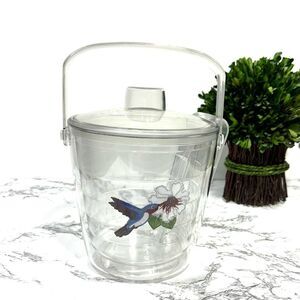 Tervis Discontinued Insulated Ice Bucket Tongs with Emblem Lid Hummingbird